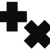 PASTEASE ACCESSORIES Plus X: Matte Black Cross Nipple Pasties