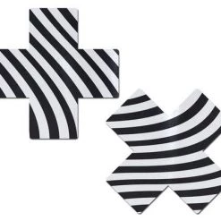 PASTEASE Plus X: Black & White Silly Stripes Cross ACCESSORIES