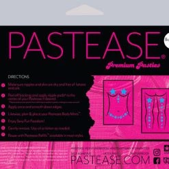 PASTEASE Set: Neon Pink Star With 6 Mini Stars And 10 Baby Stars Nipple & Body Pasties