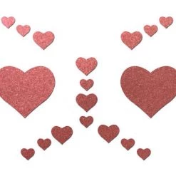 PASTEASE Set: Pink Glitter Heart ACCESSORIES