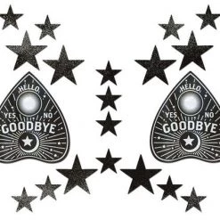 ACCESSORIES Pastease Set: Liquid Black Ouija Planchette With 6 Mini Stars And 10 Baby Stars Nipple & Body