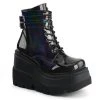 PLEASER SHOES INSANE ECSTASY HOLOGRAPHIC BLACK