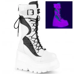 PLEASER NEW ARRIVALS UNTHINKABLE BOOTS WHITE
