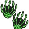 PASTEASE ACCESSORIES Skeleton Hands: Zombie Neon Green/UV Reactive