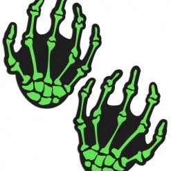 PASTEASE ACCESSORIES Skeleton Hands: Zombie Neon Green/UV Reactive