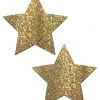 PASTEASE Star: Gold Glitter Star Nipple Pasties