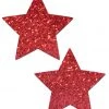 PASTEASE Star: Red Glitter Star Nipple Pasties