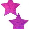 PASTEASE Star: Pink Holographic Star Nipple Pasties