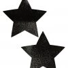 PASTEASE Star: Liquid Black Star Nipple Pasties ACCESSORIES