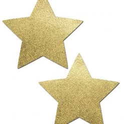 PASTEASE ACCESSORIES Star: Liquid Gold Star Nipple Pasties