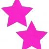 PASTEASE ACCESSORIES Neon Pink Day-Glow Lycra Star Nipple Pasties