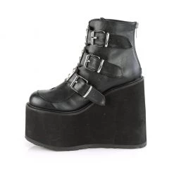 PLEASER PLATFORMS RAVE NATION MATTE BLACK BOOTS