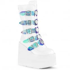 PLEASER SHOES WTF BOOTS/ WHITE
