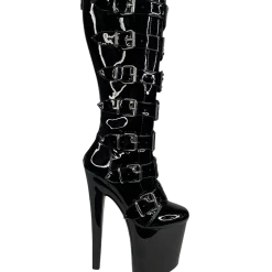 YRU SHOES VIP HUSTLER- BLACK/ SILVER HEEL