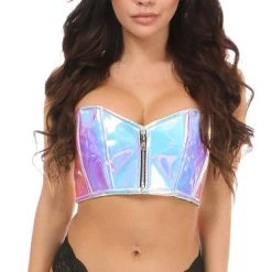 DAISY CORSET LAVISH SHORT BUSTIER TOP/ IRIDESCENT WOMEN